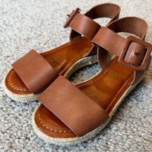 GB Girls Tan Leather Sandals